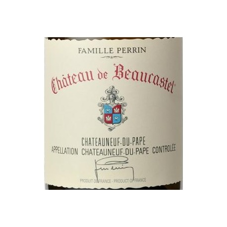 Chateau de Beaucastel Chateauneuf du Pape blanc sec 2021 etiquette