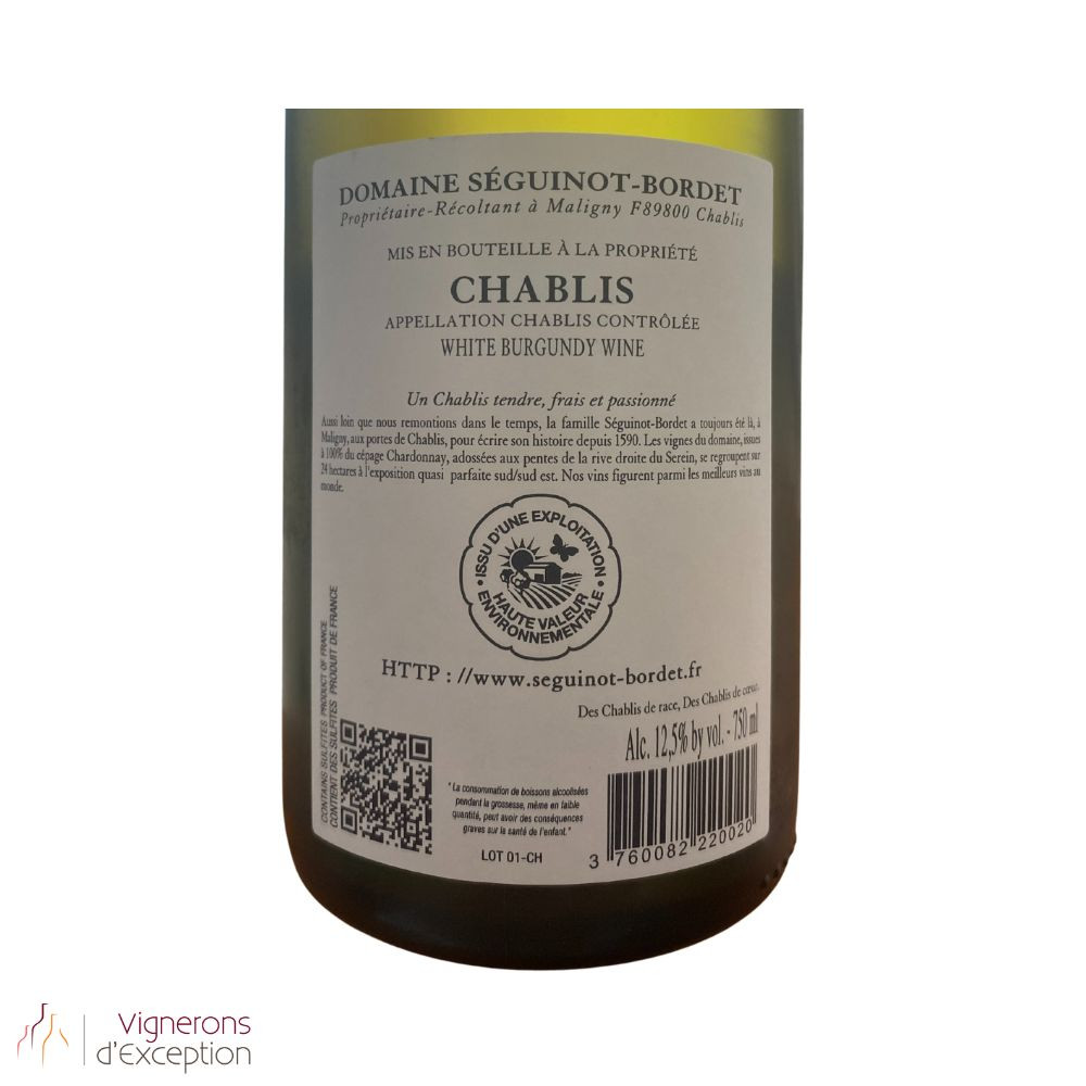 Domaine Séguinot-Bordet Chablis dry white 2022