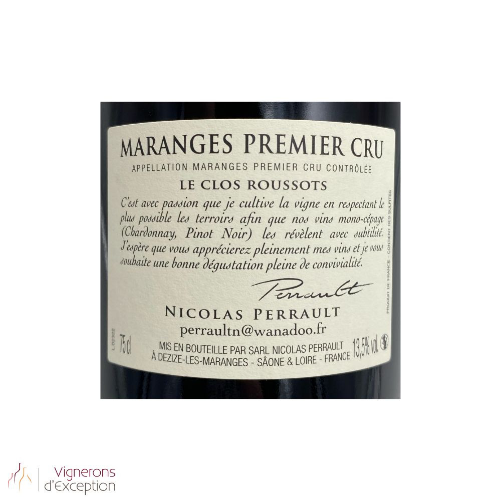 Domaine Nicolas Perrault Maranges 1er Cru "Clos Roussots" red 2021