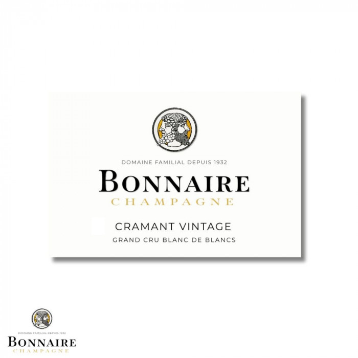 Champagne Bonnaire Grand Cru Blanc de Blancs Cramant Vintage 2015
