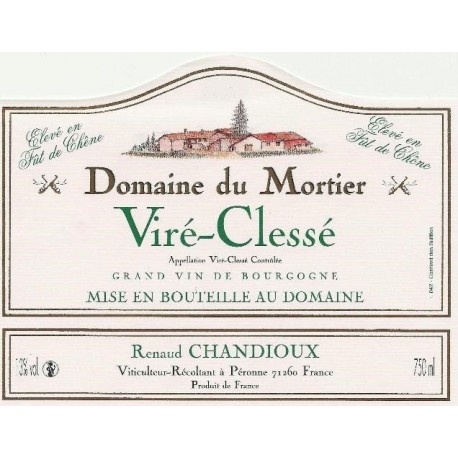 Domaine du Mortier Vire-Clesse "futs de chene" 2014 dry white