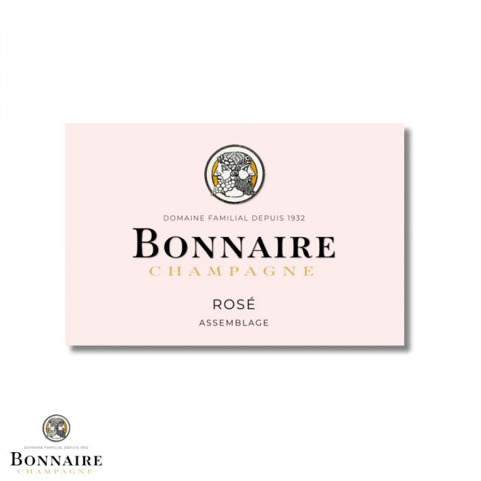 Champagne Bonnaire Brut Rosé etiquette