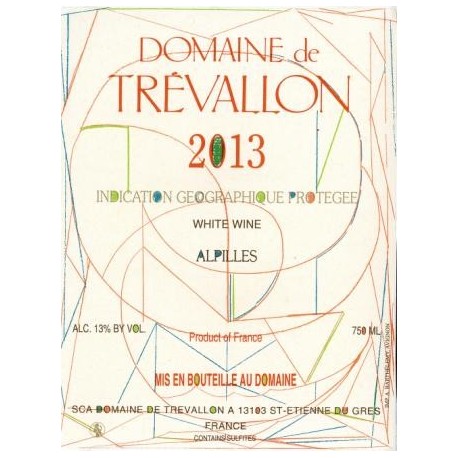 Domaine de Trevallon blanc 2013 etiquette