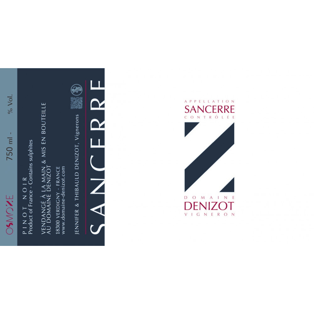 Domaine Denizot Sancerre "Osmoze" rouge 2022 etiquette