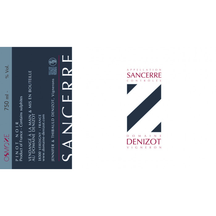 Domaine Denizot Sancerre "Osmoze" rouge 2022 etiquette