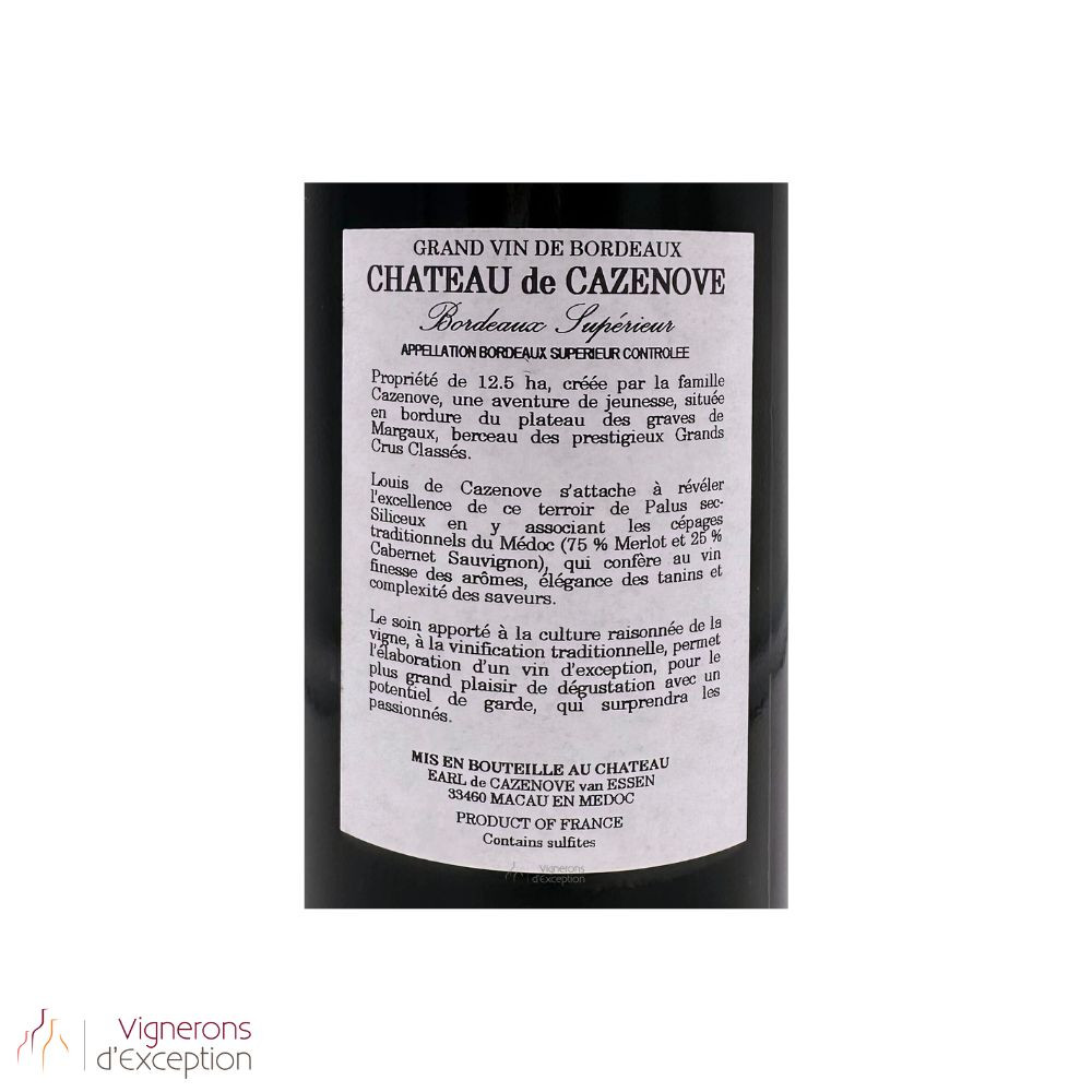 Chateau de Cazenove Bordeaux Superieur red 2016