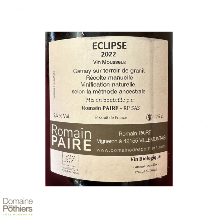 R. Paire (Pothiers) Methode Ancestrale "Eclipse" brut pink 2022