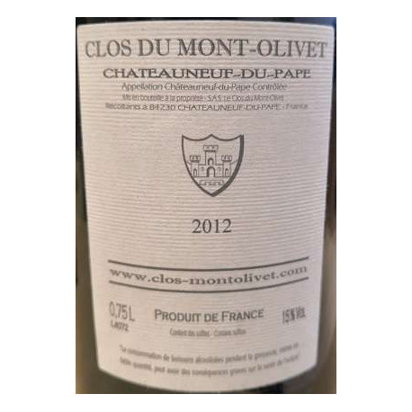 Clos du Mont-Olivet Chateauneuf-du-Pape red 2012