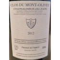 Clos du mont olivet chateauneuf du pape rouge 2012 contre etiquette