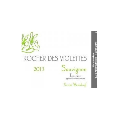 Rocher des Violettes Xavier Weisskopf Touraine Sauvignon 2013