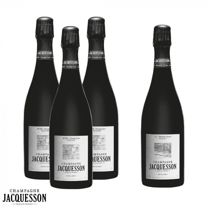Champagne Jacquesson 3 "Avize Champ Cain" + 1 "Ay Vauzelle Terme" 2013