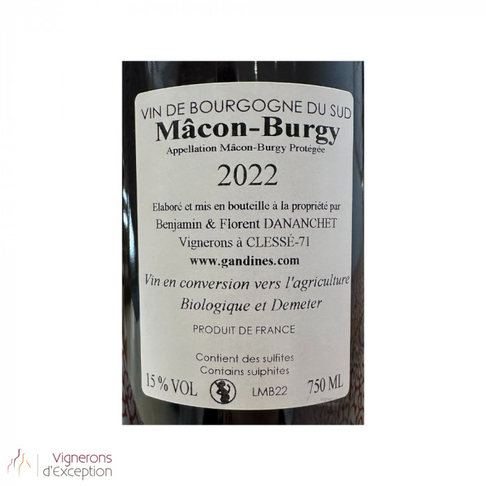 Domaine des Gandines Mâcon-Burgy rouge 2022