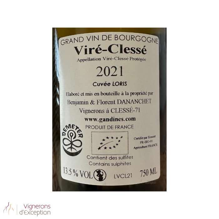 Domaine des Gandines Viré Clessé "Loris" dry white 2021