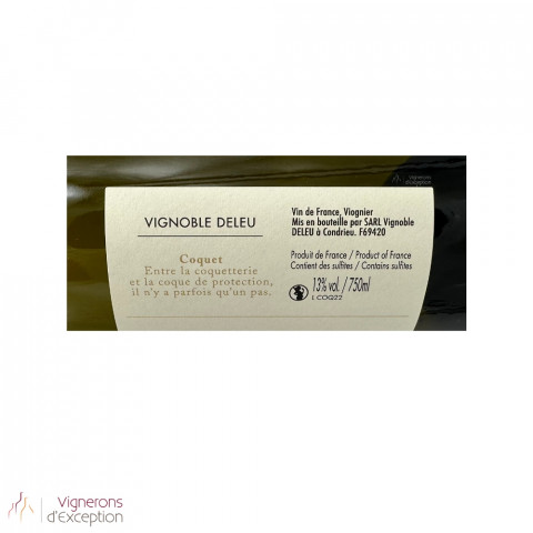 Bryan Deleu "Coquet" (viognier) blanc sec 2022 2