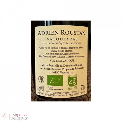 Domaine d'Ouréa Vacqueyras rouge 2022 bouteille 2