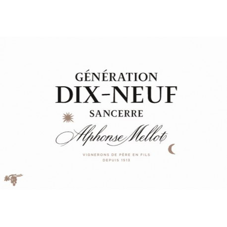 Domaine Alphonse Mellot Sancerre Génération XIX blanc sec 2019 étiquette