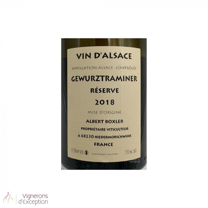Domaine Albert Boxler Gewürztraminer "Réserve" blanc demi-sec 2018