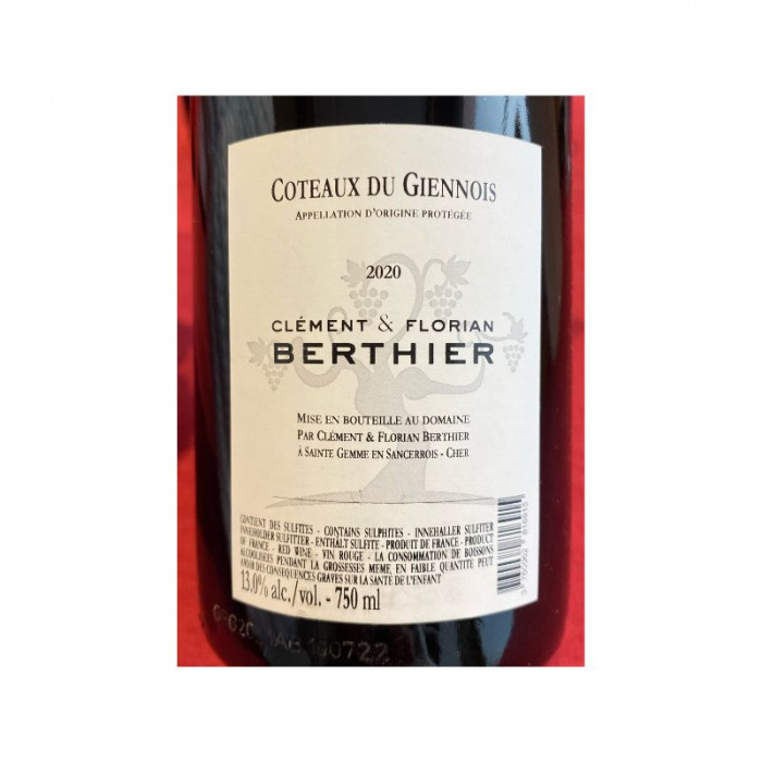 Domaine Berthier Coteaux du Giennois red 2021
