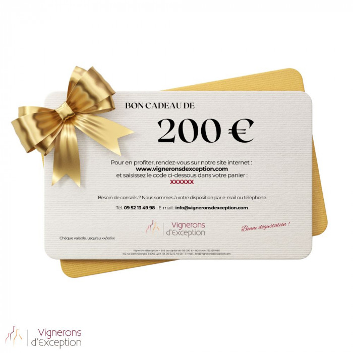 Chèque Cadeau de 200 €
