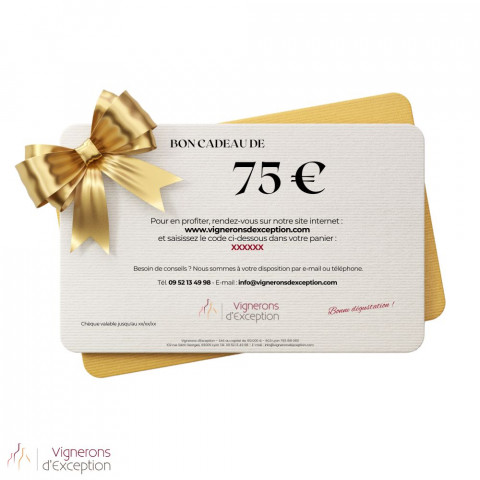 Chèque Cadeau de 75 €