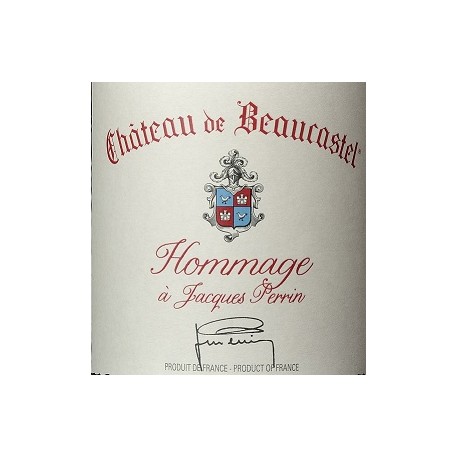 Chateau de Beaucastel Chateauneuf du Pape Hommage a Jacques Perrin 2021 etiquette