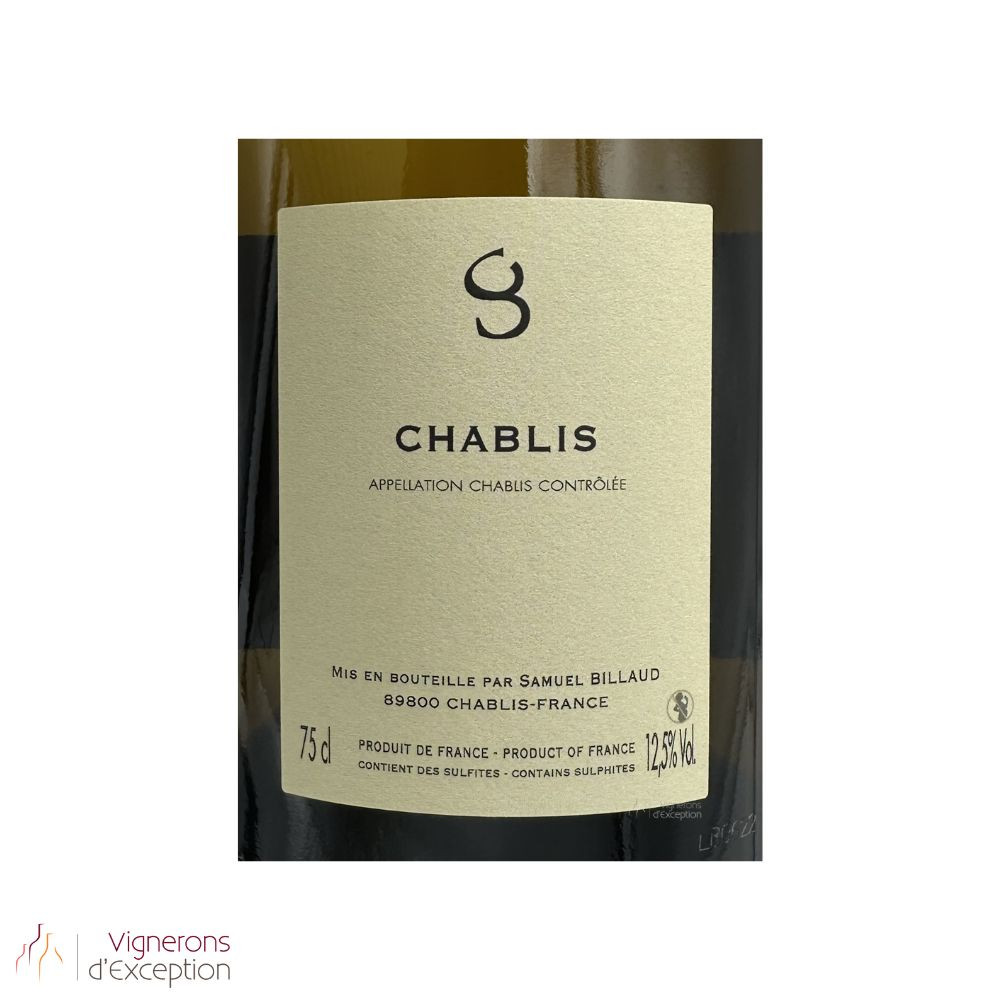 Domaine Samuel Billaud Chablis "grands terroirs" blanc sec 2021