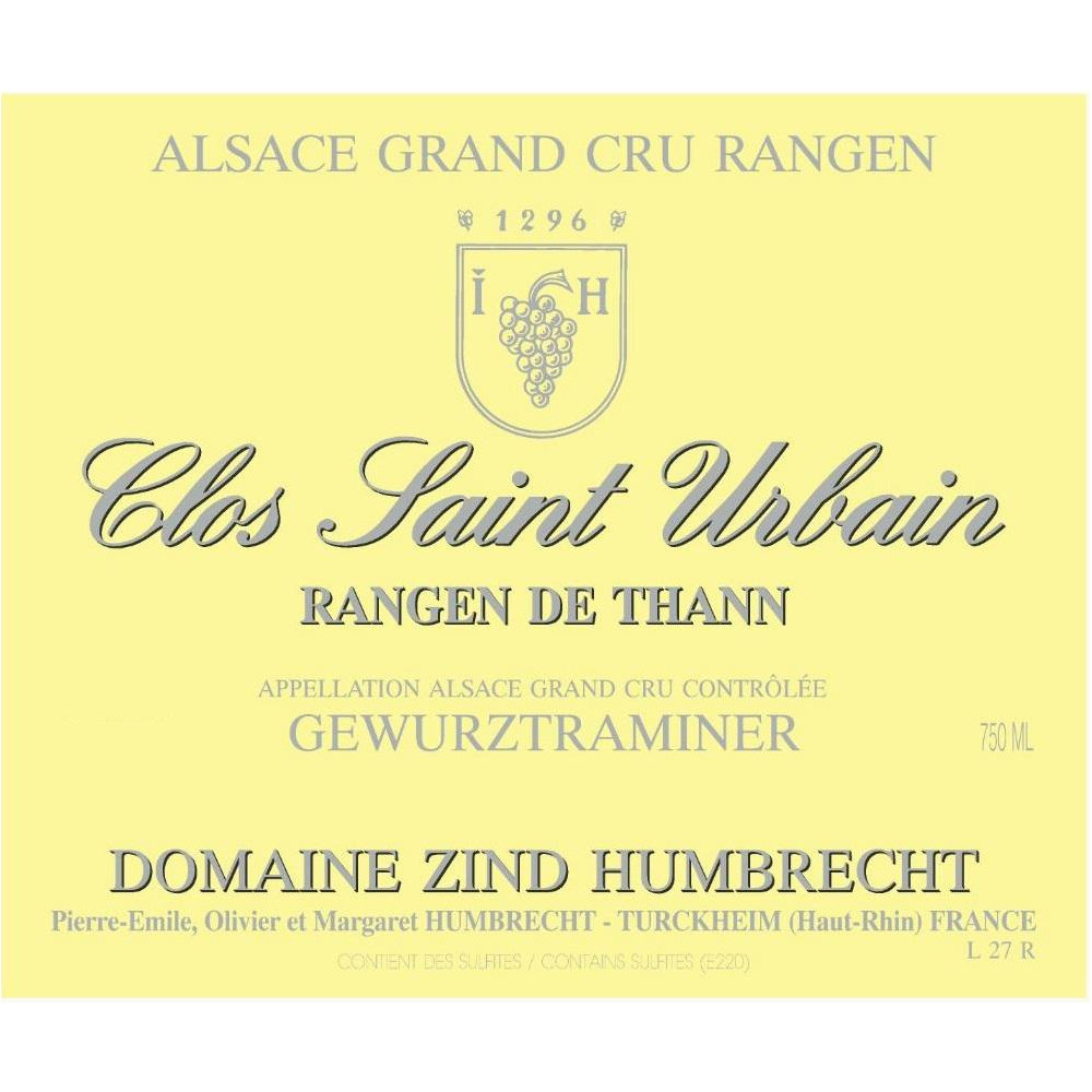 Domaine Zind-Humbrecht Gewürztraminer "Clos Saint Urbain Rangen de Thann" dry white 2022