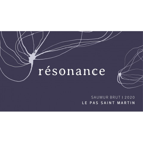 Domaine Le Pas Saint Martin Saumur "Résonance" Brut Non Dosé 2020 etiquette