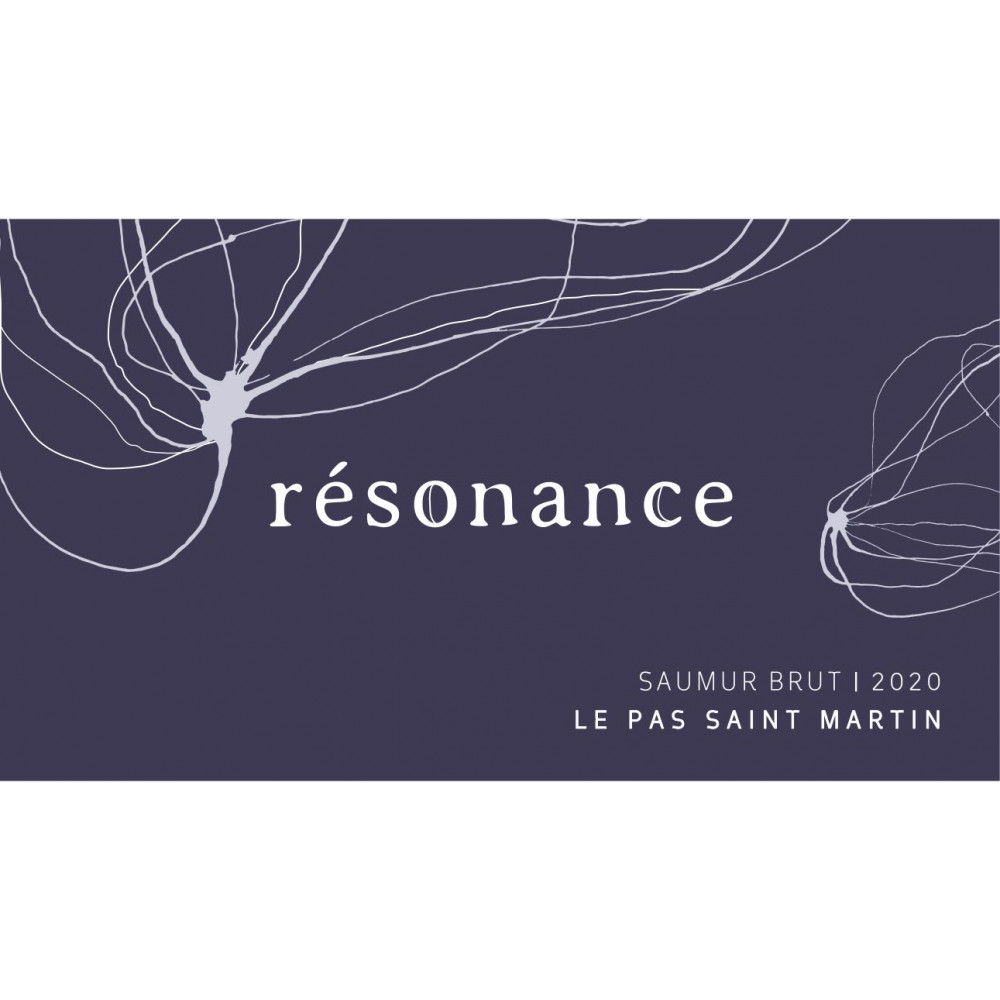 Domaine Le Pas Saint Martin Saumur "Résonance" Brut Non Dosé 2020 etiquette Domaine Le Pas Saint Martin Saumur "Résonance" Brut Non Dosé 2020 etiquette