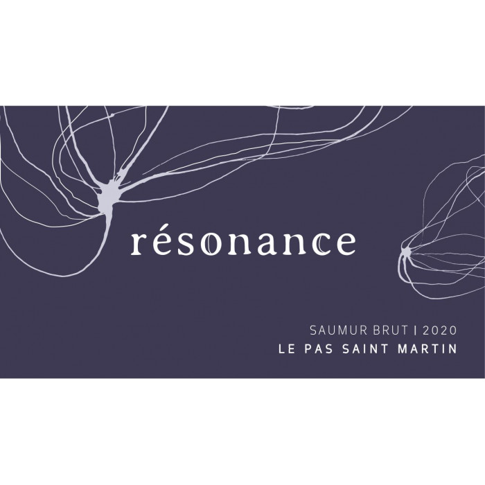Domaine Le Pas Saint Martin Saumur "Résonance" Brut Non Dosé 2020 etiquette Domaine Le Pas Saint Martin Saumur "Résonance" Brut Non Dosé 2020 etiquette