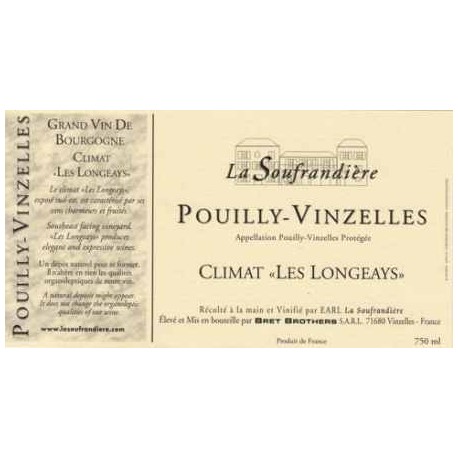 Bret Brothers Domaine La Soufrandiere Pouilly-Vinzelles "Les Longeays" dry white 2016