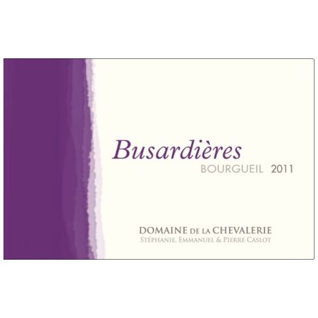 Domaine de La Chevalerie Bourgueil Busardieres rouge 2012 etiquette