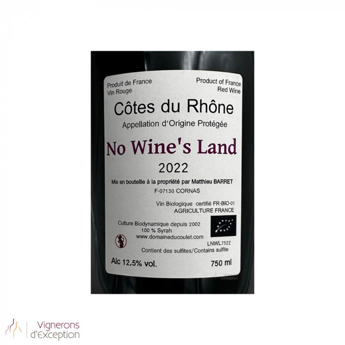 Domaine du Coulet Matthieu Barret Côtes du Rhône "No Wine's Land" red 2022
