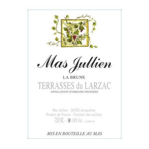 Mas Jullien "La Brune" rouge 2021 etiquette