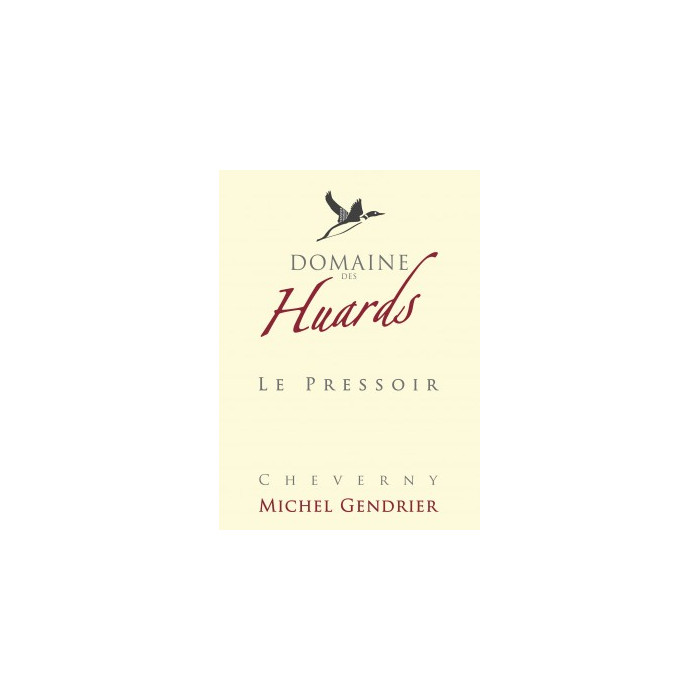 Domaine des Huards Cheverny "Le Pressoir" rouge 2020 etiquette Domaine des Huards Cheverny "Le Pressoir" rouge 2020 etiquette