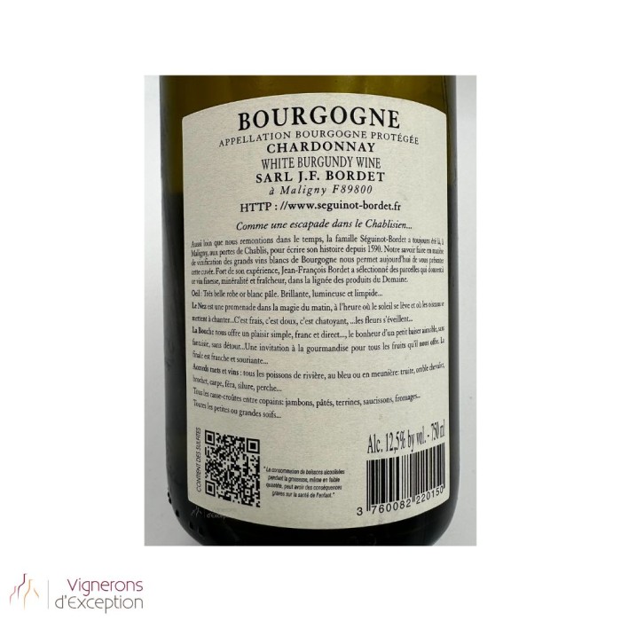 Domaine Séguinot-Bordet Bourgogne chardonnay dry white 2023