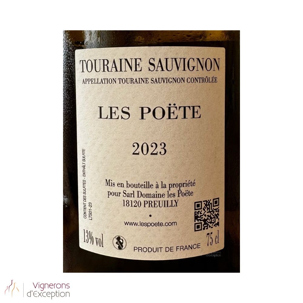 Domaine Les Poëte Touraine "Le S" (sauvignon) dry white 2023
