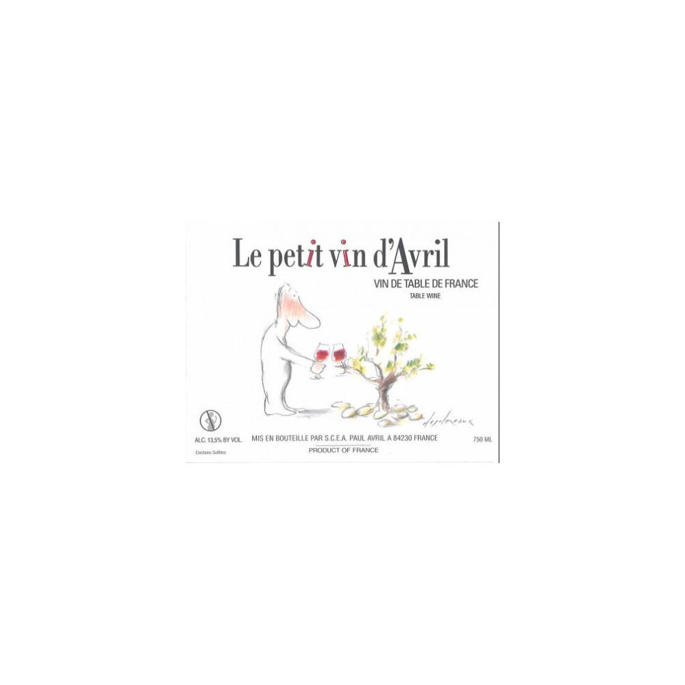 Clos des Papes Le Petit Vin d'Avril rouge etiquette