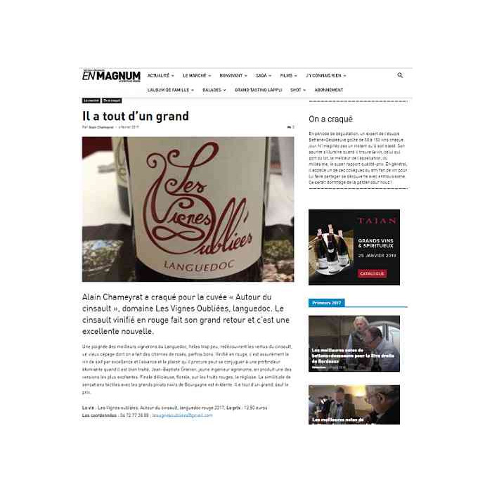 Les Vignes Oubliees "Autour du Cinsault" red 2023