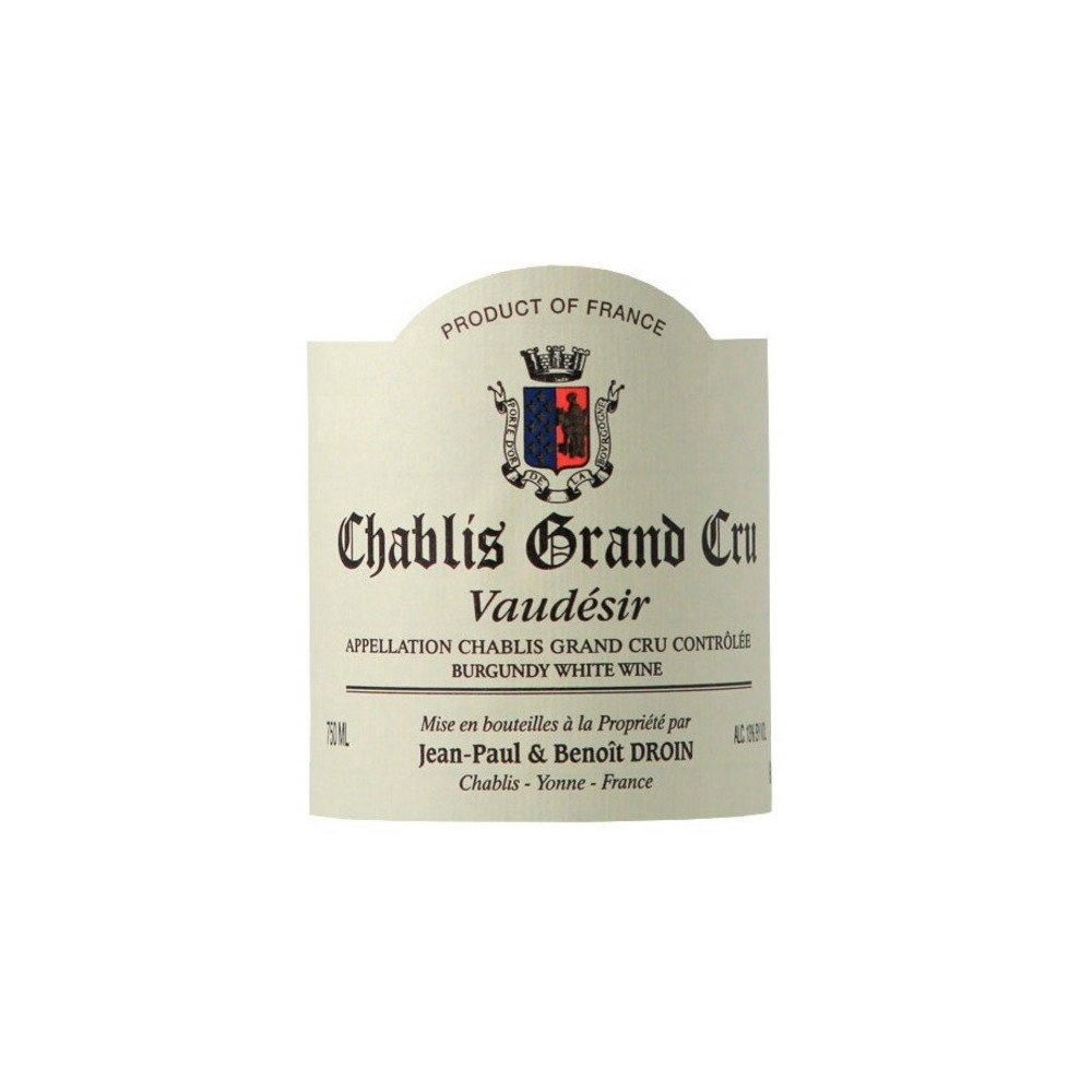 Domaine J-P et B Droin Chablis Grand Cru "Vaudésir" blanc sec 2023 étiquette