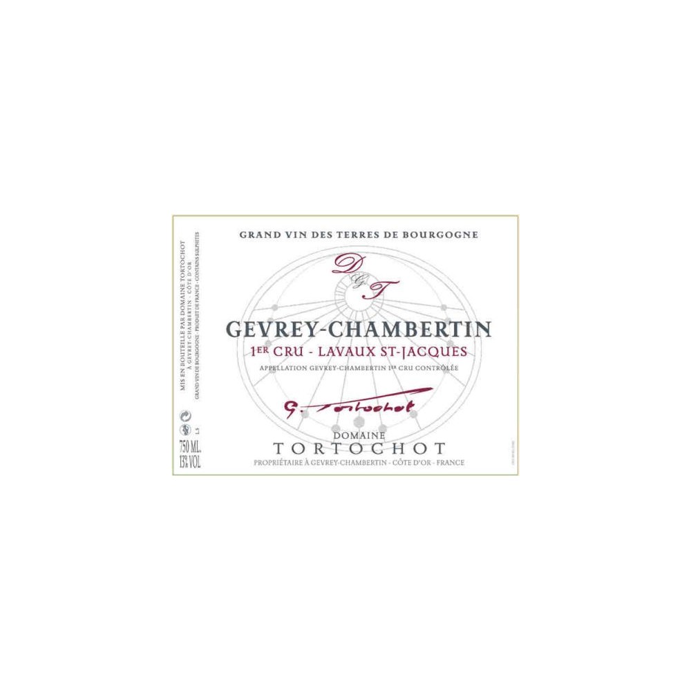 Domaine Tortochot Gevrey Chambertin 1er Cru "Lavaux Saint Jacques" rouge 2022 etiquette