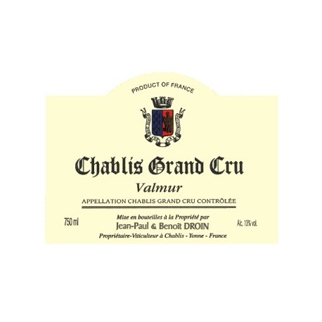 Domaine Droin Chablis Grand Cru "Valmur" 2014 dry white