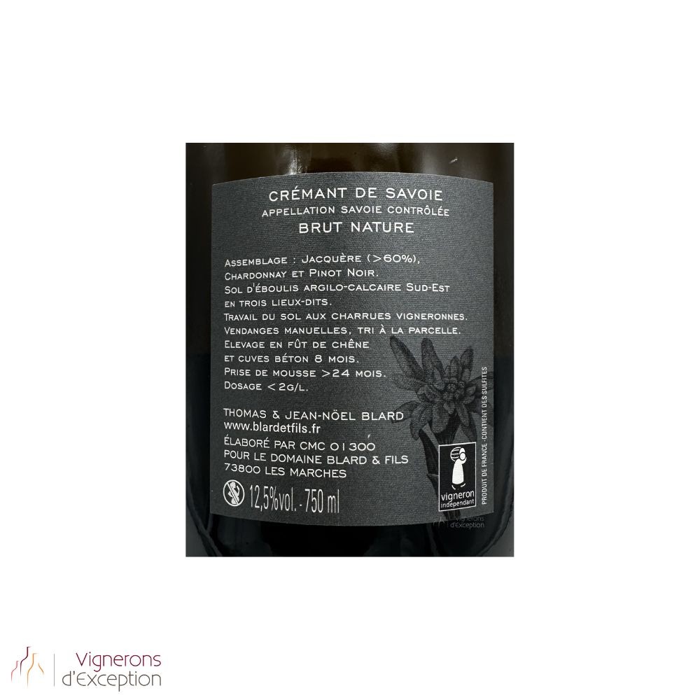 Domaine Blard "Brut Alpin" Non Dosé label