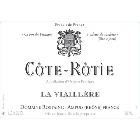 Domaine Rostaing Côte-Rôtie "Viaillère" rouge 2022 étiquette