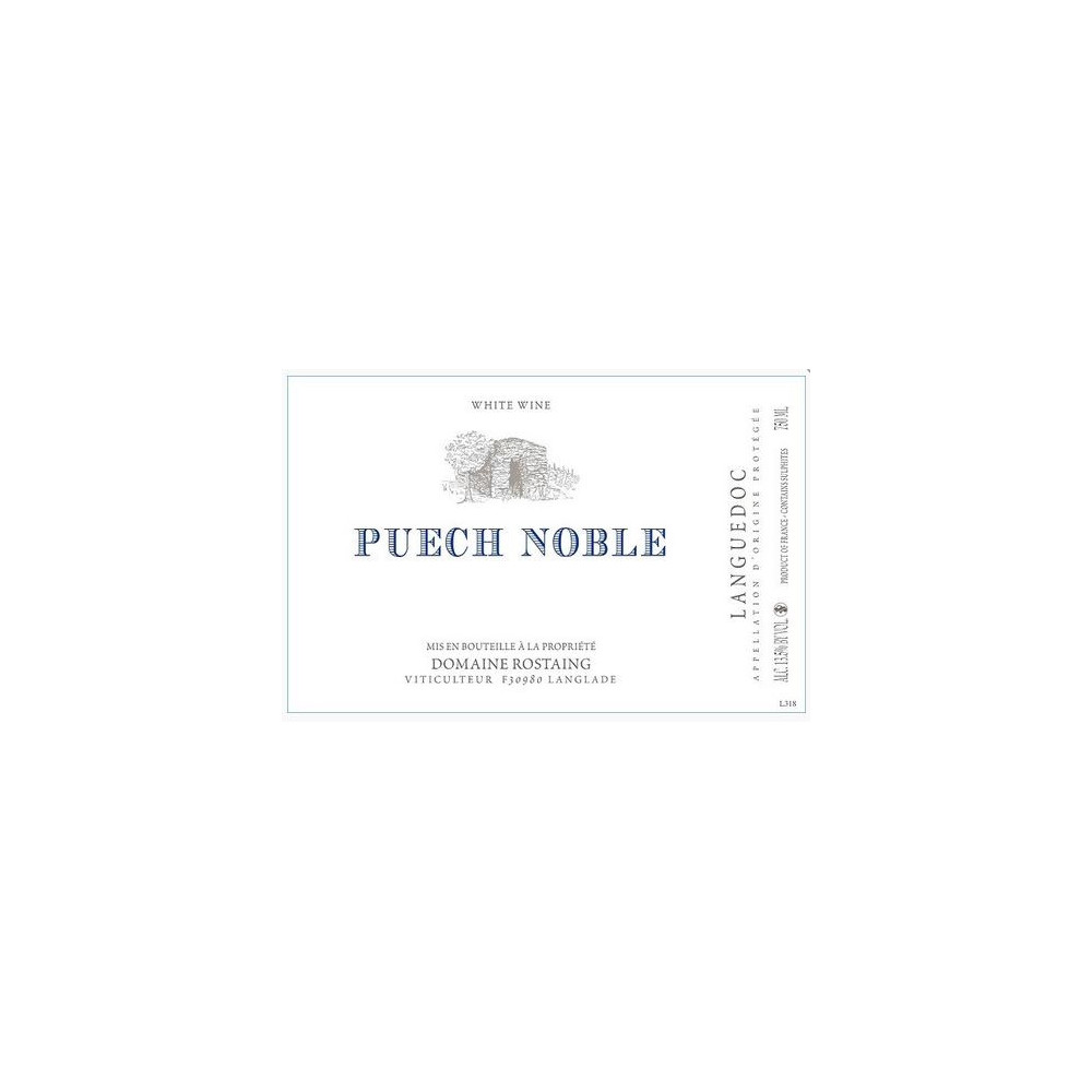 Rostaing Puech Noble blanc 2023 etiquette