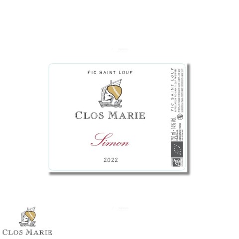 Clos Marie - Pic Saint Loup "Simon" red 2022 bottle 2