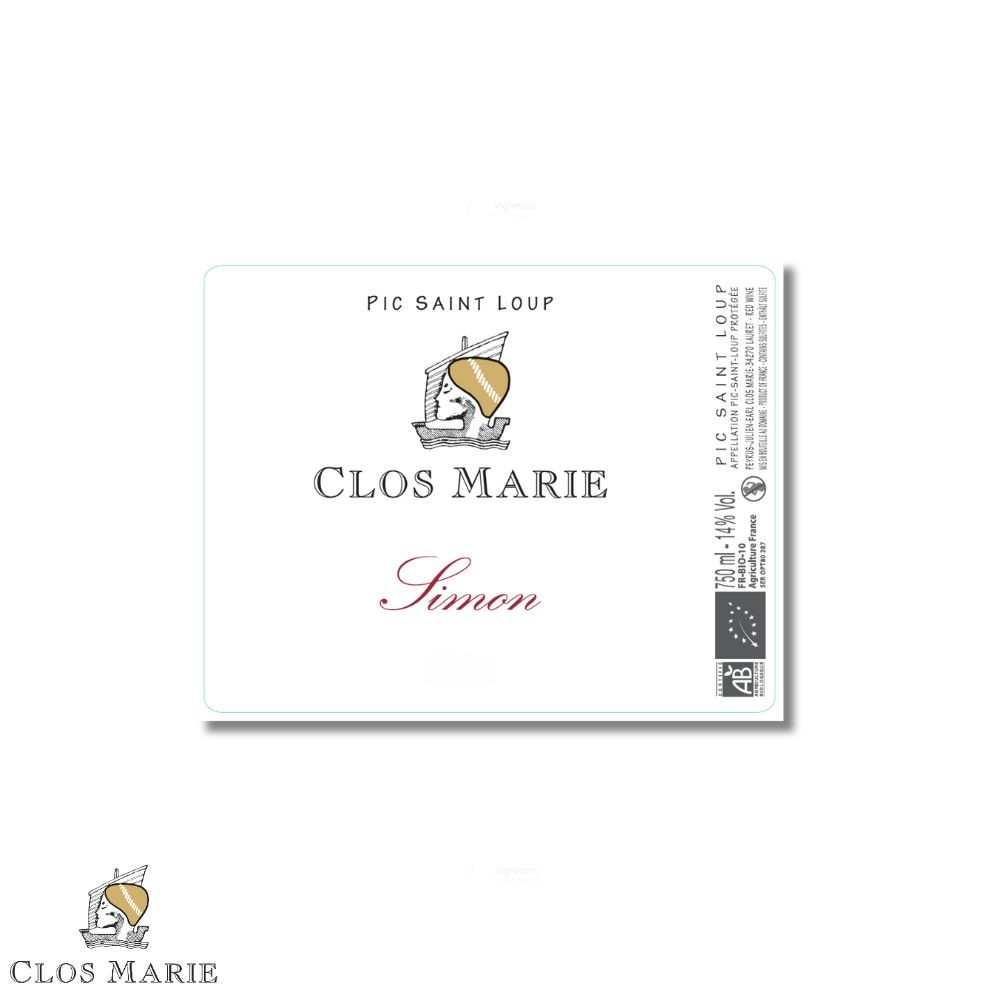 Clos Marie - Pic Saint Loup "Simon" rouge 2020 (3 bouteilles)