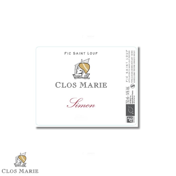 Clos Marie - Pic Saint Loup "Simon" rouge 2021
