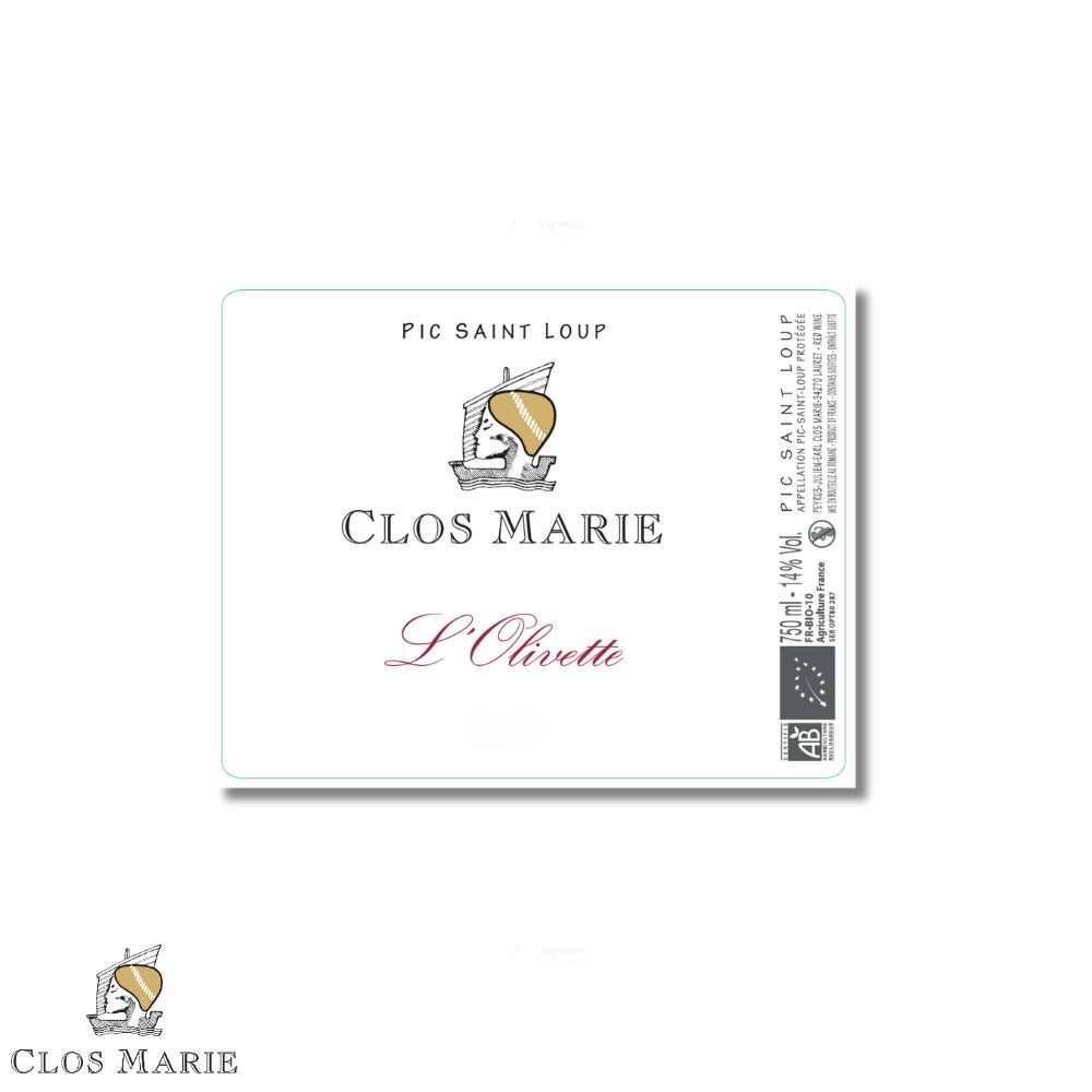 Clos Marie - Pic Saint Loup "L'Olivette" red 2020