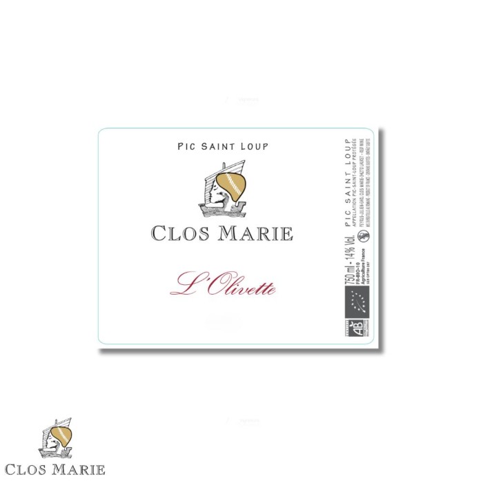 Clos Marie - Pic Saint Loup "L'Olivette" rouge 2020